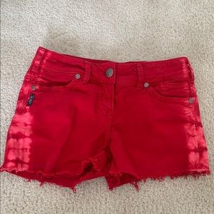Red Tie Dye Shorts
